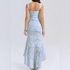 Elegant Lace Maxi Dress in Soft Blue